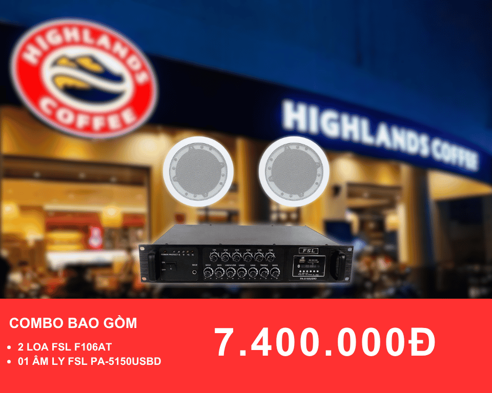 loa am tran FSL F106AT danh cho quan cafe dien tich duoi 50m2