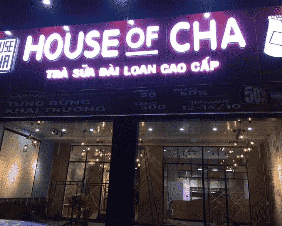 Loa cho quan tra sua house of cha
