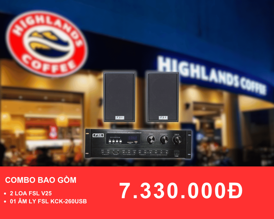loa treo tuong FSL V25 danh cho quan cafe dien tich duoi 50m2