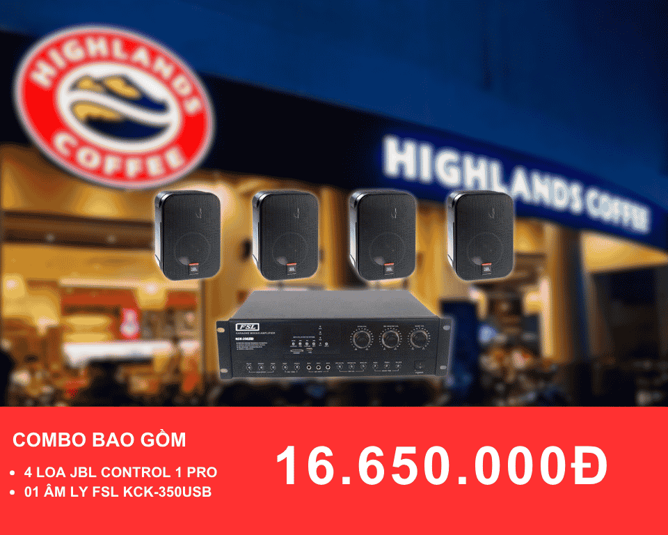 loa treo tuong JBL CONTROL 1 PRO danh cho quan cafe dien tich 50 100m2