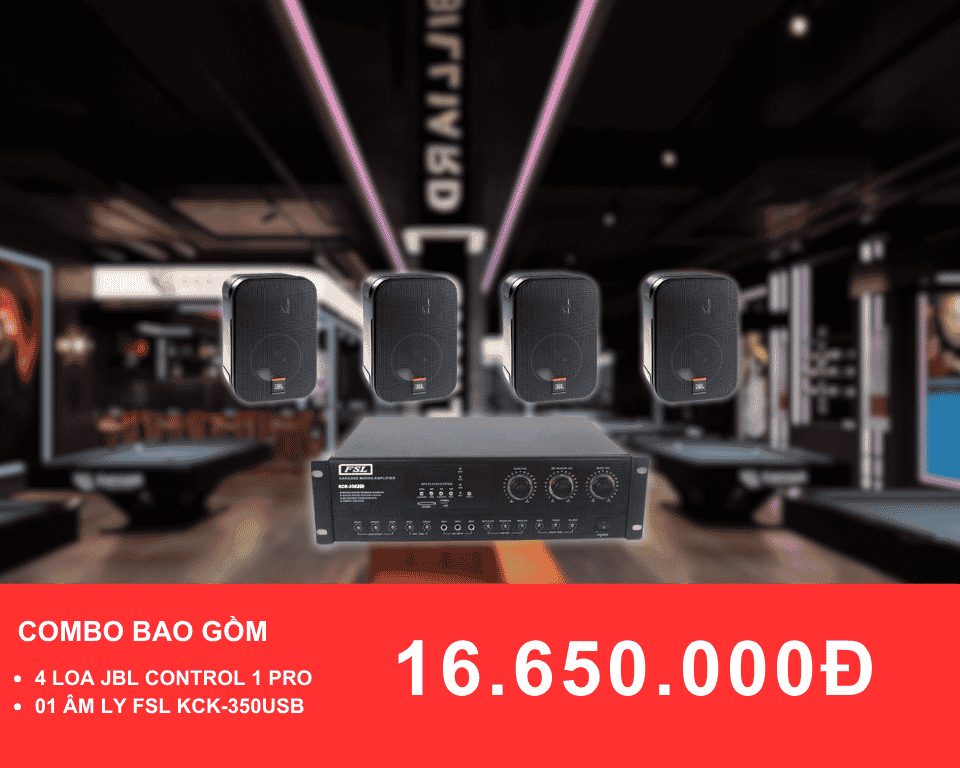 loa treo tuong JBL control 1 pro cho quan bida duoi 100m2